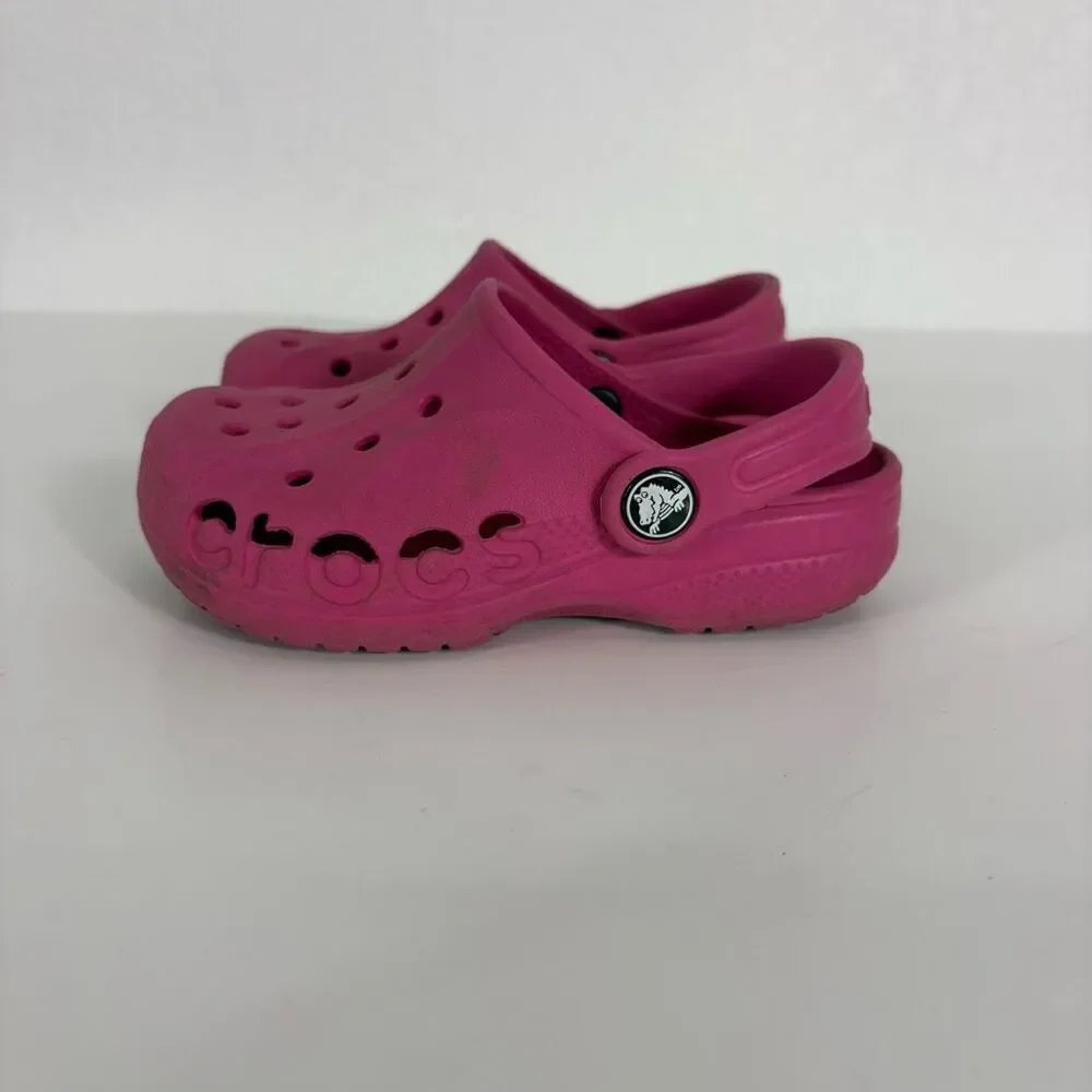 Crocs Pink Kid's Classic Clog Shoes Kid's‎ 10